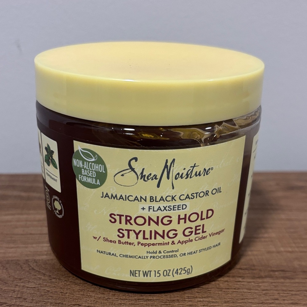 Shea Moisture Strong Hold Styling Hair Gel 15 oz NEW